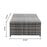 Azure Sky 14066 Complete Wicker Rattan Pool Patio Garden Set with Cushions, Grey