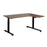 AB3-63L Ergonomic 63-in 3 Memory Buttons LED Electric Automatic Height Adjustable Sit to Stand L-Shaped Corner Work Office Desk with Black Legs