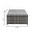 Azure Sky AS15125 4 Piece Wicker Set, Gray