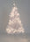 Baner Garden 6’ Classic Premium Artificial Christmas Tree with stand and Christmas Clear String Lights, Crystal White Flocked Snow (CT76-6-CL100-1)-Long Mountains
