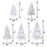 Baner Garden 7’ Classic Premium Artificial Christmas Tree with stand and Christmas Clear String Lights, Crystal White Flocked Snow (CT76-7-CL100-1)-Long Mountains