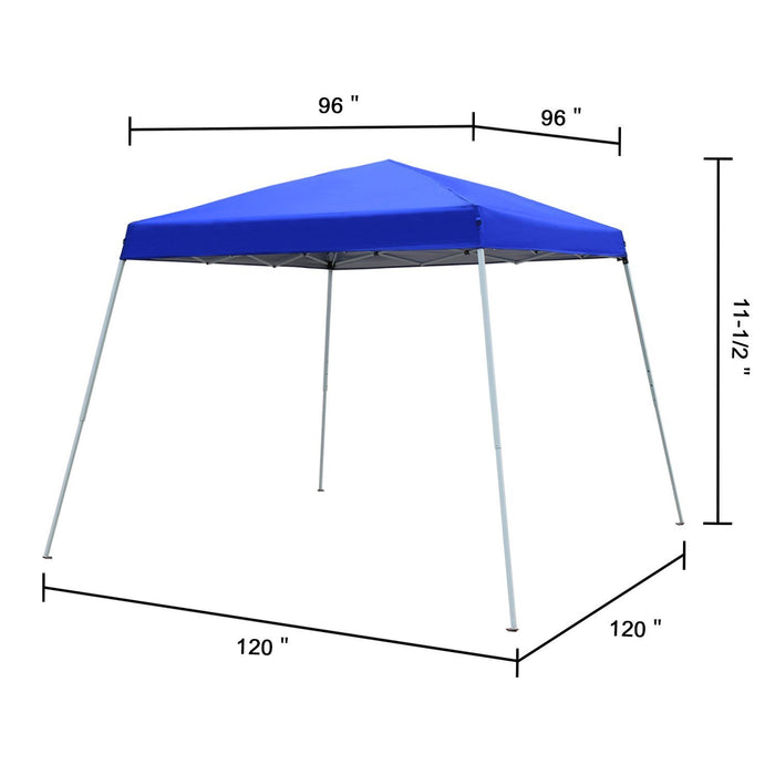 Baner Garden CH-A23BLUE Easy Folding Instant Pop-up Foldable Canopy Gazebo, blue-Long Mountains