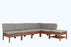 Baner Garden (K55-BR) 6 Pieces Outdoor Furniture Complete Patio Cushion Wicker Rattan Garden Corner Sofa Couch Set, Full, Brown-Long Mountains