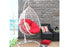 Baner Garden X35 Oval Egg Hanging Patio Lounge Chair Porch Swing Hammock Single Seat with Red Cushion, White-Long Mountains