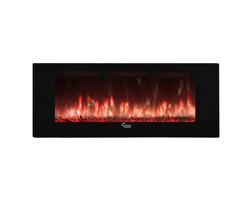 Caesar Fireplace Caesar Luxury Linear Wall Mount Recess Backlight Freestanding Multicolor Flame Electric Fireplace, 60-inch-Long Mountains