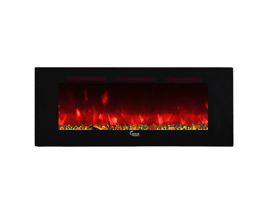 Caesar Fireplace Caesar Luxury Linear Wall Mount Recess Backlight Freestanding Multicolor Flame Electric Fireplace, 60-inch-Long Mountains