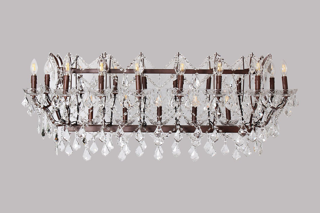 Magari Furniture D6148-21OR Cascata III Candle-Style Chandelier with Crystals Modern-Long Mountains