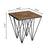 Magari Furniture GL1557 A Punta Reclaimed Elm Wood Side Table-Long Mountains