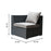 Magari Furniture MA90 Cavaliere Sectional Sofa Patio Set, Black-Long Mountains