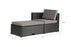 Magari Furniture NGI-5 Notte Couch Sectional Sofa Patio Set (4 Pieces), Black-Long Mountains