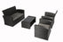Magari Furniture NGI-6 Notte Rattan Wicker Patio Set (4 Pieces), Black-Long Mountains
