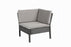 Magari Furniture NGI-9 Spiaggia Couch Sectional Sofa Patio Set (6 Pieces), Black-Long Mountains