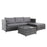 Magari Furniture SJ-14066 Complete 3 Piece PE Wicker Rattan Pool Patio Garden Set with Cushions, Grey-Long Mountains
