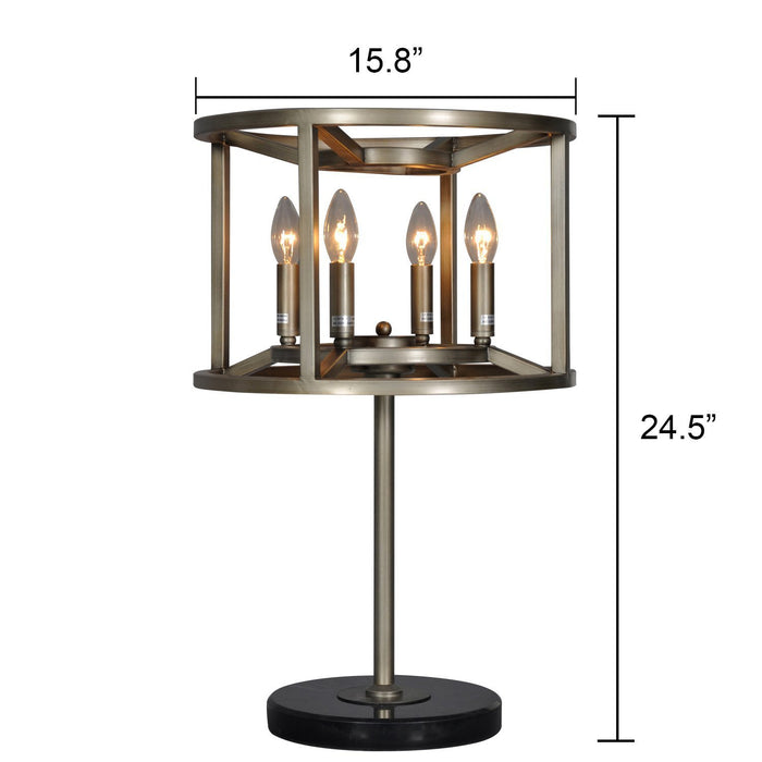 Magari Furniture T6291-4SBL Reticolo Candle-Style Table Lamp Industrial-Long Mountains