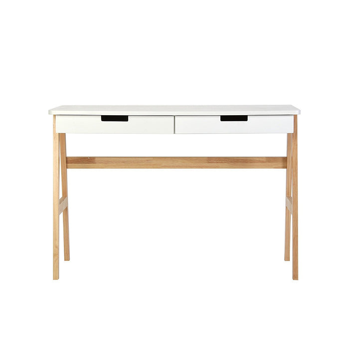 Magari Furniture YC1510 2-Tier Contemporary Writing Console Desk, Large, White-Long Mountains