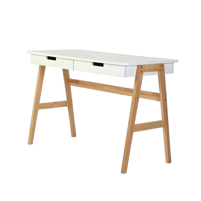 Magari Furniture YC1510 2-Tier Contemporary Writing Console Desk, Large, White-Long Mountains