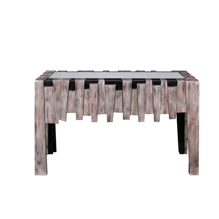 Magari HJB16262 Fiaba Collection Mirrored Glass Top Console Table-Long Mountains